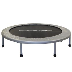   Capetan® Fit Fly Silver 140 cm Zimmertrampolin – 100 kg Belastbarkeit, Federabdeckung von Premiumkategorie