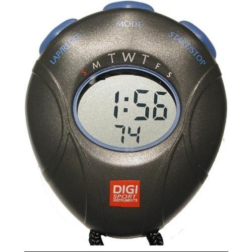Digi DT-1 Stoppuhr mit Uhrzeitfunktion, Rundenzeit, Zwischenzeit