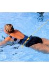 Schwimmseil – 5 m lange Gummitube mit 9 mm Durchmesser, um die Hüfte zu schnallende Widerstandstrainingshilfe, zum Schwimmen und platzgebundenem Schwimmen, auch in Familienschwimmbäder geeignet
