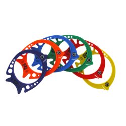   Nummeriertes Tauchringset – fischchenförmig, 6-er Serie untertauchende Unterwasserringe, 19x14 cm Größe