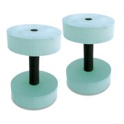   Aquahantelpaar mit runden Scheiben – Wasserhanteln mit 15 cm Durchmesser