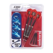 Unicorn EL50 18 g schweres Dartpfeilenset mit Gehäuse – mit nickelüberzogenen Griffen, Ersatzfedern und 3 Stck. „soft” Pfeilenspitzen pro Set Unicorn EL50 18 g schweres Dartpfeilenset mit Gehäuse – mit nickelüberzogenen Griffen, Ersatzfedern und 3 Stck. „soft” Pfeilenspitzen pro Set