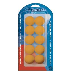   10 Stck. Garlando orangefarbene Standard-Kickerbälle in Gehäuse