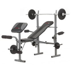   Everfit WBK-500 kombinierte Hantelbank mit Beinstrecker ohne Bizepsbank und Brustbank