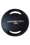 Capetan® Professional Line Dual Grip 6 kg Medizinball aus Gummi mit zwei Griffen (auf Wasser schwimmend) – 6 kg Training Medizinball mit Griffen