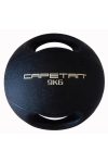 Capetan® Professional Line Dual Grip 9 kg Medizinball aus Gummi mit zwei Griffen (auf Wasser schwimmend) – 9 kg Cross Training Medizinball mit Griffen