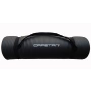   Capetan® Professional Line NBR Fitnessmatte mit Aufhängern in der Größe 179x59x0,8 cm, in schwarzer Farbe