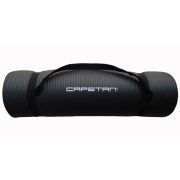   Capetan® Professional Line NBR Fitnessmatte mit Aufhängern in der Größe 179x59x0,8 cm, in schwarzer Farbe