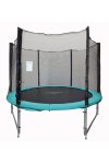 Capetan® Selector 305 cm Trampolin mit das Rahmengestell befestigenden T-Elementen zusätzlich verstärktem extra hohem Sicherheitsnetz – premium Gartentrampolin mit dicker Federabdeckung, mit einem Sprungtuch in 80 cm Höhe