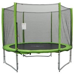   Capetan® Selector Lime 427 cm Trampolin mit 180 kg Belastbarkeit, mit langen Netzstangen, mit befestigenden T-Elementen zusätzlich verstärktes Rahmengestell, mit extra hohem Sicherheitsnetz – premium Gartentrampolin mit dicker Federabdeckung, mit ei