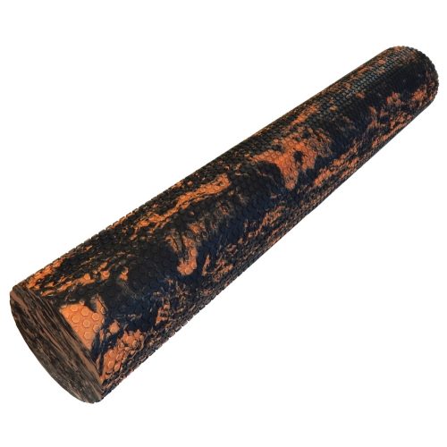 Capetan® Professional Line 15x90 cm orangen-schwarze SMR Massagerolle aus extra hartem Material mit einer Oberfläche mit Massagepunkten