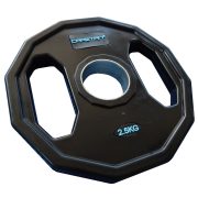 Capetan® 2,5 kg gummiüberzogene Olympiascheibe, zwei Griffen, mit eckigem rollhemmendem Rand, mit 51 mm Lochdurchmesser – gummierte Hantelscheibe Capetan® 2,5 kg gummiüberzogene Olympiascheibe, zwei Griffen, mit eckigem rollhemmendem Rand, mit 51 mm Lochdurchmesser – gummierte Hantelscheibe