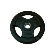 Capetan® Tri Grip gummierte ergonomische 2,5 kg Hantelscheibe mit 31 mm Lochdurchmesser Capetan® Tri Grip gummierte ergonomische 2,5 kg Hantelscheibe mit 31 mm Lochdurchmesser
