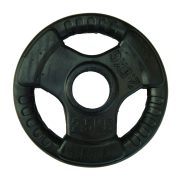 Capetan® Professional Line Olympic Tri Grip gummiüberzogene 2,5 kg Hantelgewicht aus Stahl mit 51 mm Lochdurchmesser und Griffen Capetan® Professional Line Olympic Tri Grip gummiüberzogene 2,5 kg Hantelgewicht aus Stahl mit 51 mm Lochdurchmesser und Griffen