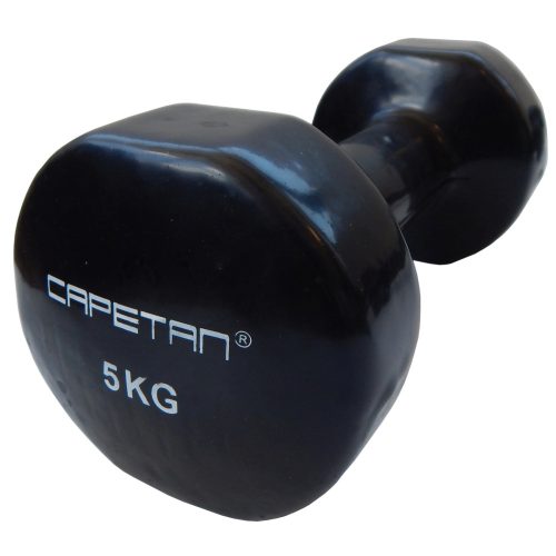 Capetan® 2x5 kg ein Paar mit weichem Vinyl umhüllte Einhandhanteln aus Stahl