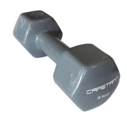   Capetan® Professional Line 2x3 kg ein Paar mit weichem Vinyl umhüllte Einhandhanteln aus Stahl