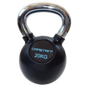Capetan® Professional Line 20 kg gummiumhüllte Kugelhantel aus Stahl mit verchromtem Griffteil Capetan® Professional Line 20 kg gummiumhüllte Kugelhantel aus Stahl mit verchromtem Griffteil