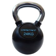 Capetan® Professional Line 24 kg gummiumhüllte Kugelhantel aus Stahl mit verchromtem Griffteil Capetan® Professional Line 24 kg gummiumhüllte Kugelhantel aus Stahl mit verchromtem Griffteil