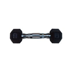   Capetan® Professional Line 1 kg HEX Einhand-kurzhantel für Fitnessraum mit gummierten Köpfen und verchromtem Griff – gummierte Hexagonhantel