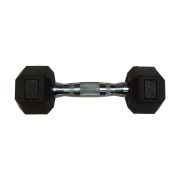   Capetan® Professional Line 3 kg HEX Einhand-kurzhantel für Fitnessraum mit gummierten Köpfen und verchromtem Griff – gummierte Hexagonhantel