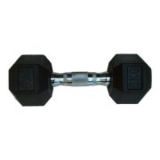 Capetan® Professional Line 6 kg HEX Einhand-kurzhantel für Fitnessraum mit gummierten Köpfen und verchromtem Griff – gummierte Hexagonhantel Capetan® Professional Line 6 kg HEX Einhand-kurzhantel für Fitnessraum mit gummierten Köpfen und verchromtem Griff – gummierte Hexagonhantel