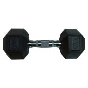 Capetan® Professional Line 9 kg HEX Einhand-kurzhantel für Fitnessraum mit gummierten Köpfen und verchromtem Griff – gummierte Hexagonhantel Capetan® Professional Line 9 kg HEX Einhand-kurzhantel für Fitnessraum mit gummierten Köpfen und verchromtem Griff – gummierte Hexagonhantel