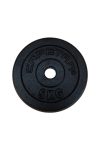 Capetan® 5 kg 31 mm Durchm. Hantelscheibe aus Stahl mit schwarz-seidenem Bezug – Hantelgewicht aus Eisen