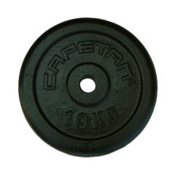   Capetan® 10 kg 31 mm Durchm. Hantelscheibe aus Stahl mit schwarz-seidenem Bezug