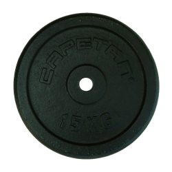   Capetan® 15 kg 31 mm Durchm. Hantelscheibe aus Stahl mit schwarz-seidenem Bezug