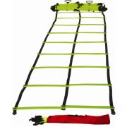 Koordinationsleiter „Agility”, Länge 4 m, doppelgereiht, verstellbare Sprossenabstände, Sprossenbreite 92 cm, Breite von einer Streife 47 cm, Die Sprossen werden durch eine Polyestherleine miteinander verbunden. Die Leiter lässt sich einfach für das Koordinationsleiter „Agility”, Länge 4 m, doppelgereiht, verstellbare Sprossenabstände, Sprossenbreite 92 cm, Breite von einer Streife 47 cm, Die Sprossen werden durch eine Polyestherleine miteinander verbunden. Die Leiter lässt sich einfach für das