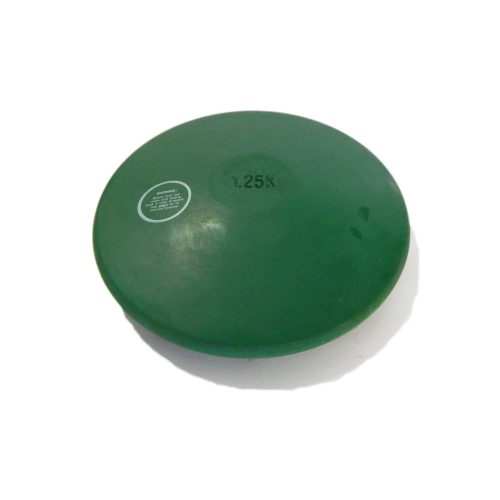 Capetan® Trainingsdiskus aus Gummi 1,25 kg – grüne Farbe; hinterlässt keine dunkle Spur auf dem Fußboden