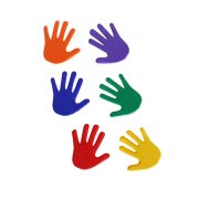 Capetan® Bodenmarkierungsset in Handform aus speziellem rutschhemmendem Gummi – 14,5x14,5 cm, 6 unterschiedliche Farben, 6 Paare von Händen Capetan® Bodenmarkierungsset in Handform aus speziellem rutschhemmendem Gummi – 14,5x14,5 cm, 6 unterschiedliche Farben, 6 Paare von Händen